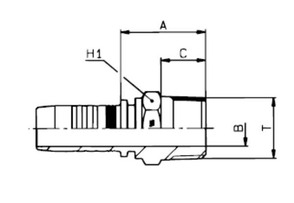Bild på Nippel utv. KR-gänga 3/8"-3/8"