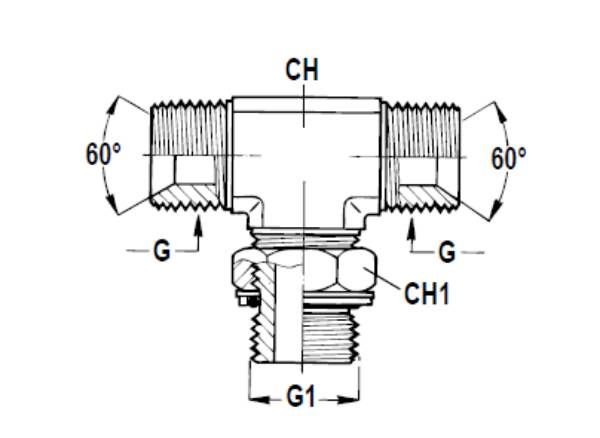 Bild på T-adapter stb BSP 3/8"-1/2"