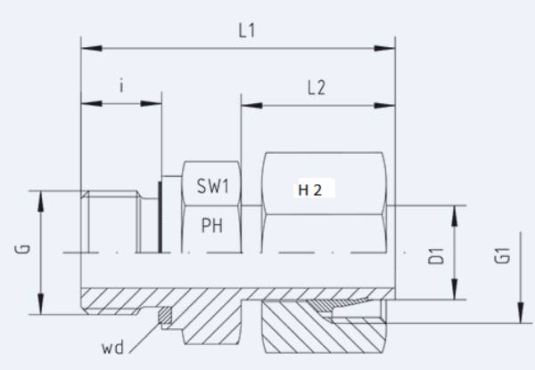 Bild på Koppling evGE-6 LR 1/4ed/SY