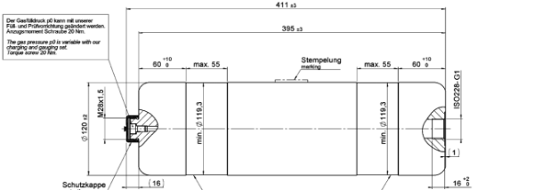 Bild på Kolvackumulator SK280-2/3218U-280AAF-VB-10