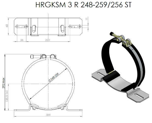 Bild på Fästklammer Hyrac 248-259 ST